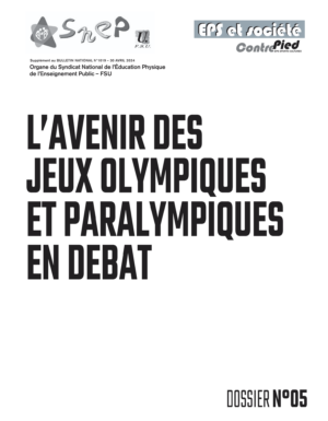 L'avenir des jeux olympiques et paralympiques en débat - Dossier 5 -mai 2022